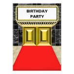 Broadway Lights Marquee Red Carpet Birthday Party Invites