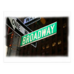 Broadway Street Sign Post Card