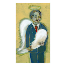 Broken Angel Man humility humanity unique art Business Card Template