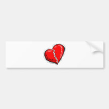 Broken Heart Valentine Bumper Sticker