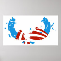 Broken Obama Logo Poster