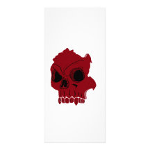Broken Red Skull Custom Rack Cards