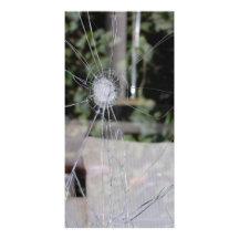 Broken show-window picture card