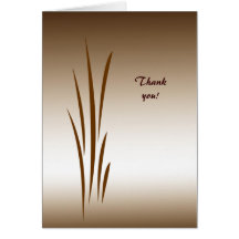 Bronze Grass Thank You Card