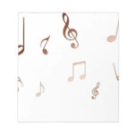 bronze music- memo note pads