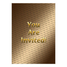 Bronze repeating text custom invite