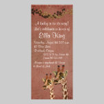 Bronze Rosa Giraffes Baby Invitation invitations