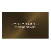 Bronze Sheen Business Card