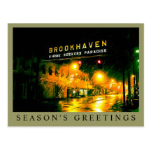 Brookhaven, MS - Seasons Greetings Postcard