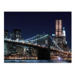 Brooklyn Bridge at Night, New York City Postcards