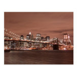 Brooklyn Bridge at Night, New York City Postcards