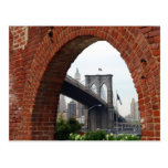 Brooklyn Bridge Brick Arch Postcard