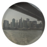 Brooklyn Bridge by boat Plate