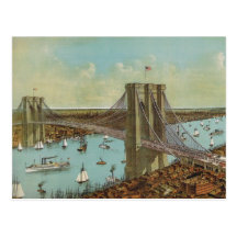 Brooklyn Bridge Colour Postcard