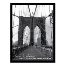 Brooklyn Bridge Save the Date Postcards