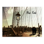 Brooklyn Bridge shadows Post Card
