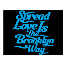 Brooklyn Love Blue Post Card