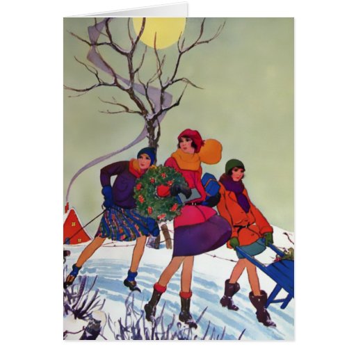 Brookmont Park, 1920s Christmas Illustration Cards