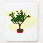 Broom style flowering bonsai graphic mousemats