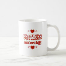 Brother Hearts Coffee Mugs