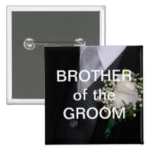 Brother Of The Groom Button
