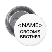 Brother Of The Groom Pins