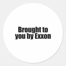 Brought to you by exxon sticker