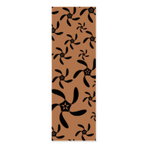 Brown and black, cog twist flower design. business cards
