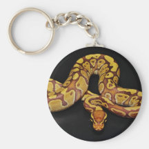 Brown and Gold Ball Python Key Chain