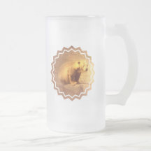 Brown Bear Cub Frosted Beer Mug