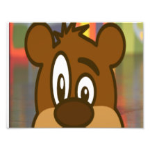 Brown Bear Face Photo Print