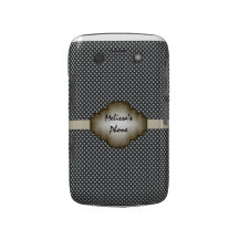Brown & Beige Vintage Dots Blackberry Phone Case Blackberry Bold Cases