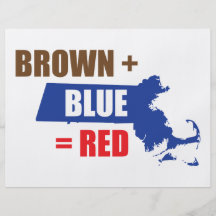 Brown + Blue = Red Personalized Flyer