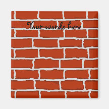 Brown brick wall background refrigerator magnets