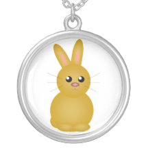 Brown Bunny Personalized Necklace
