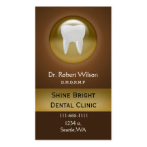 brown Dental businesscards with appointment card Business Card