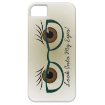 Brown Eyes and Glasses iPhone 5 Covers