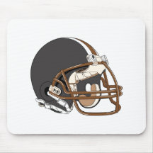 Brown Football Helmet Mouse Pad