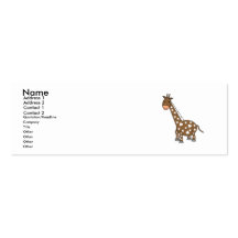 Brown giraffe business card