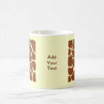 Brown Giraffe Print Pattern. Coffee Mugs