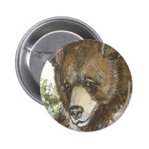 Brown Grizzly Cub Pin