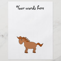 Brown horse personalized flyer