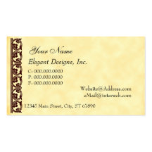 Brown Midieval Element Business Cards