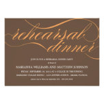 BROWN & ORANGE REHEARSAL | PARTY INVITATION