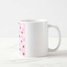Brown & Pink Polka Dots Mug
