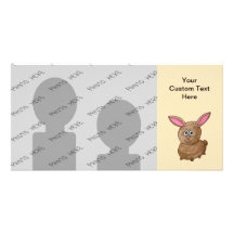 Brown Rabbit. Customized Photo Card