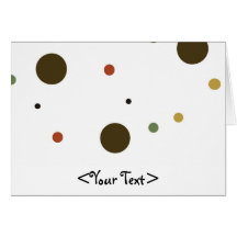 Brown Red and Green Polka Dots Greeting Cards