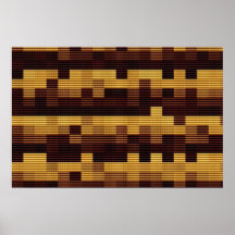 Brown shapes posters