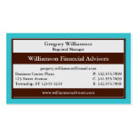 Brown Stripe Blue Professional Business Cards