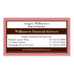 Brown Stripe Pink Professional Business Cards